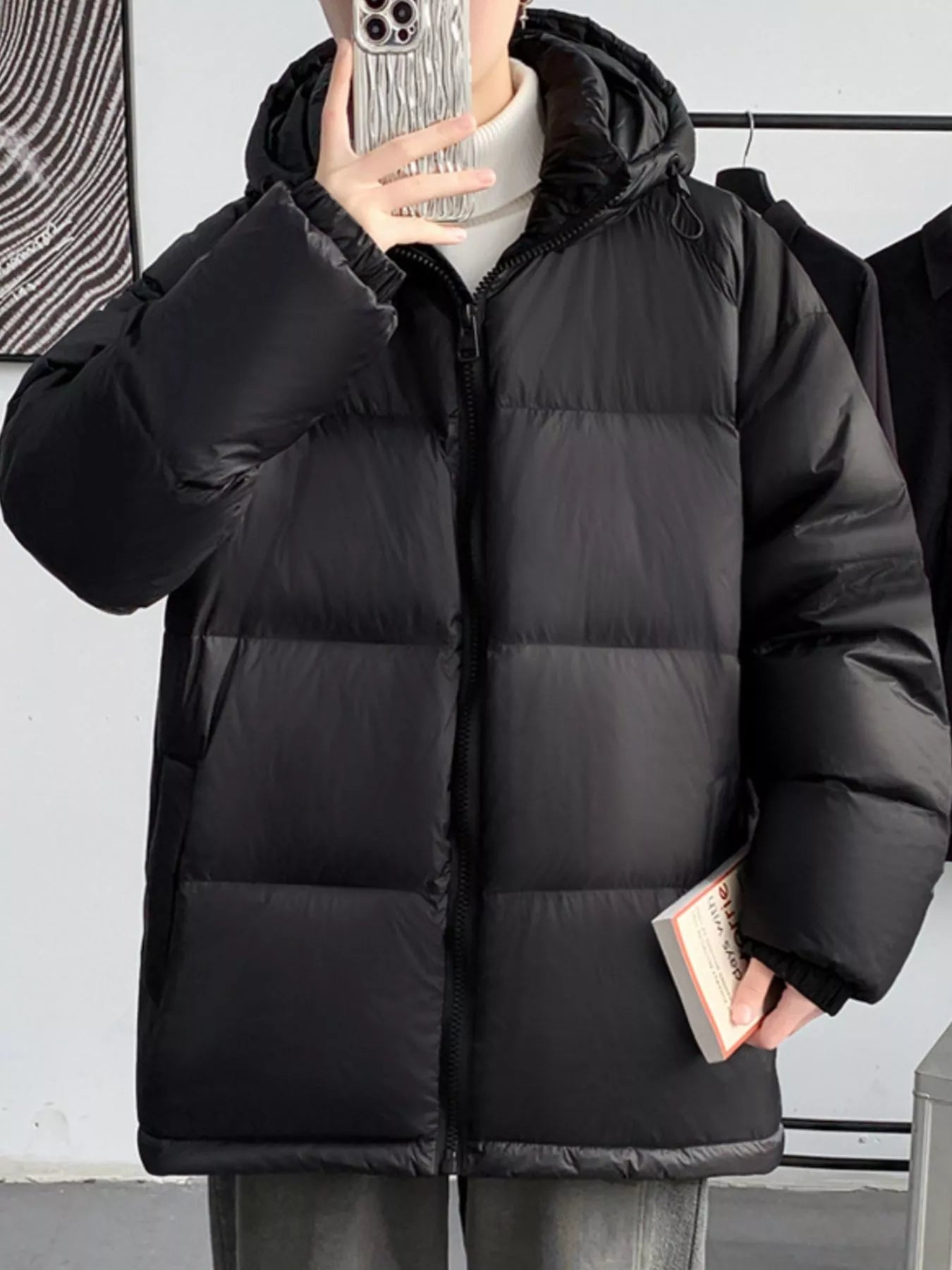 Men's Full Size Warm Padded Hooded Puffer Jacket Plus Size