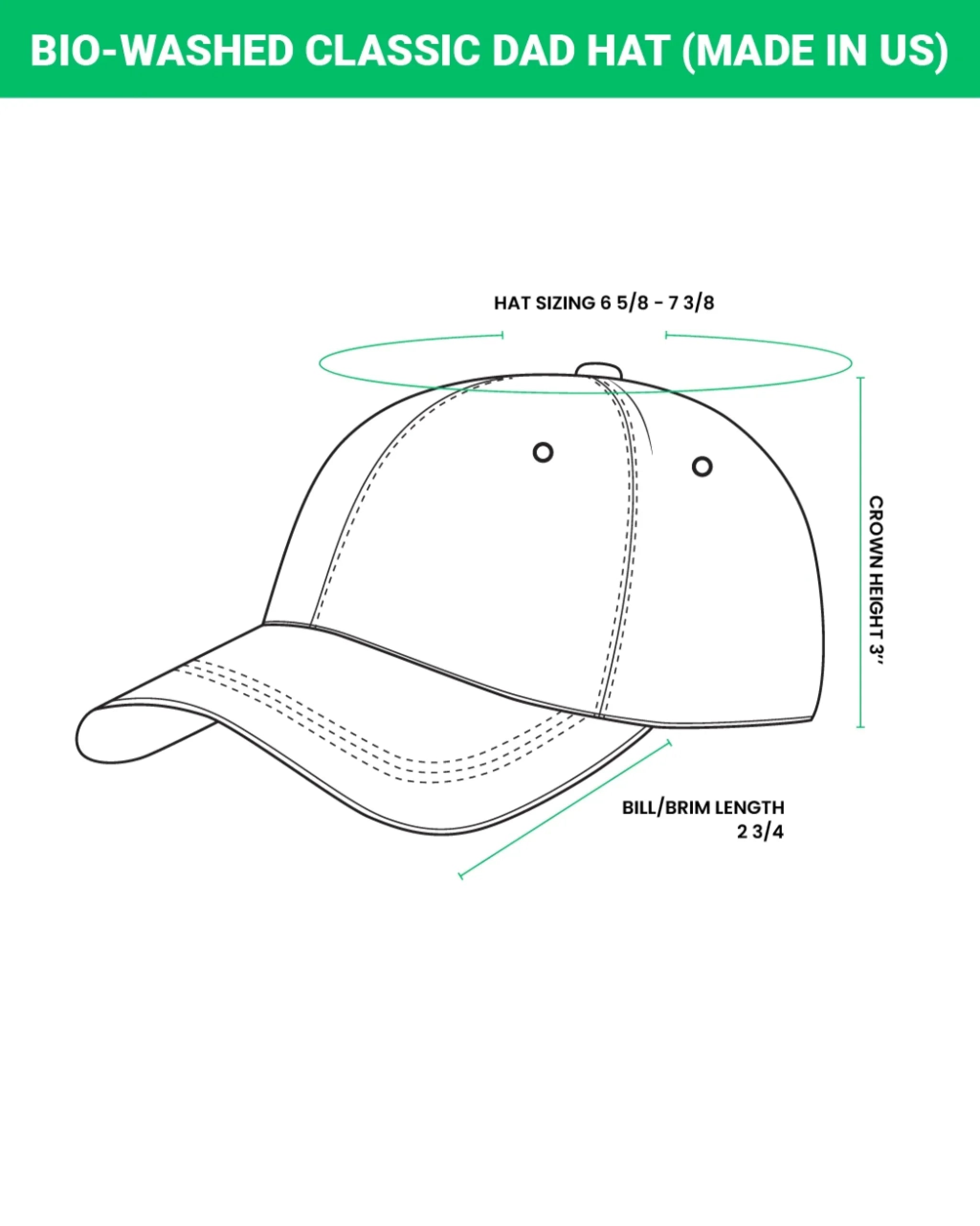 Personalized Hunting Deer Dad Hat - Father's Day Gift - Leather Patch Bio-Washed Classic Dad Hat