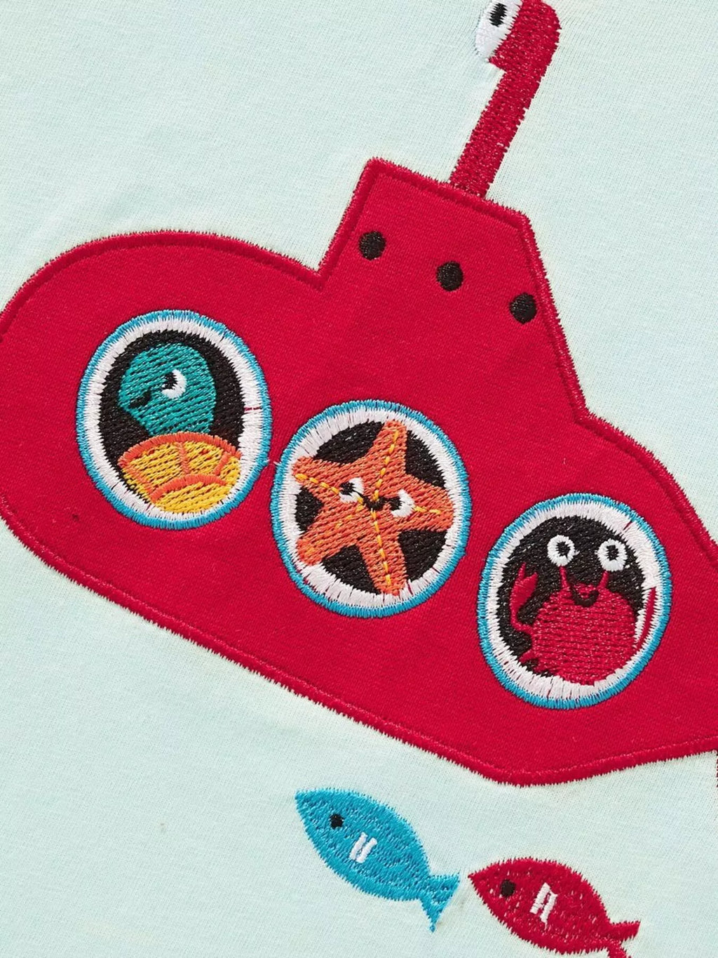 Children's Embroidered Round Neck T-Shirt