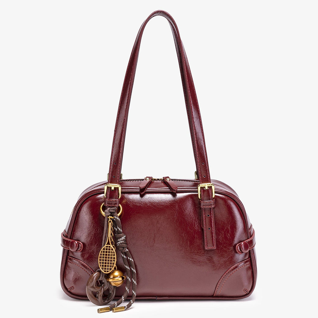 Vintage Style Leather Shoulder Bag
