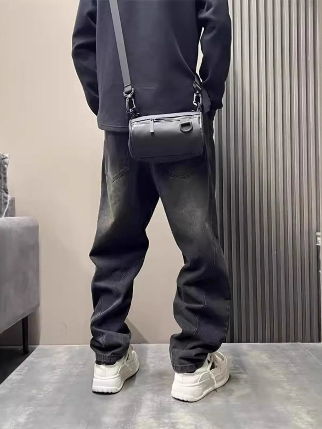 Men's Full Size Wash Loose Fit Jeans Plus Size