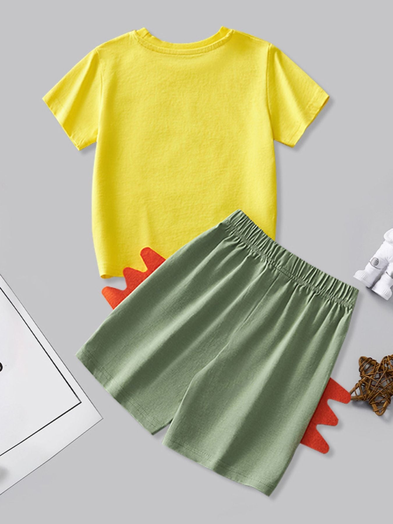 Children's Dinosaur Graphic Tee & Shorts Set