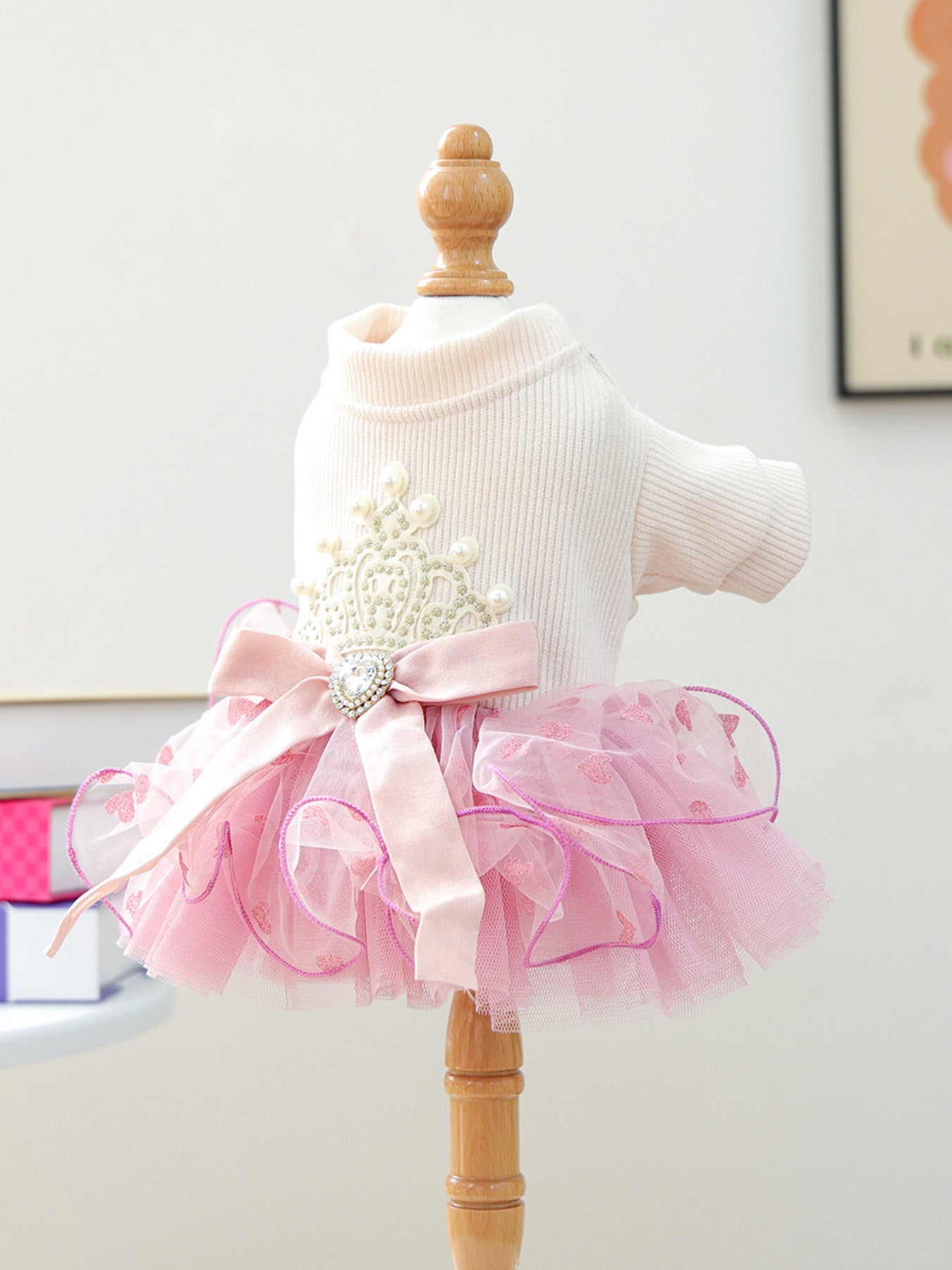 Pearl-Embellished Pet Dress