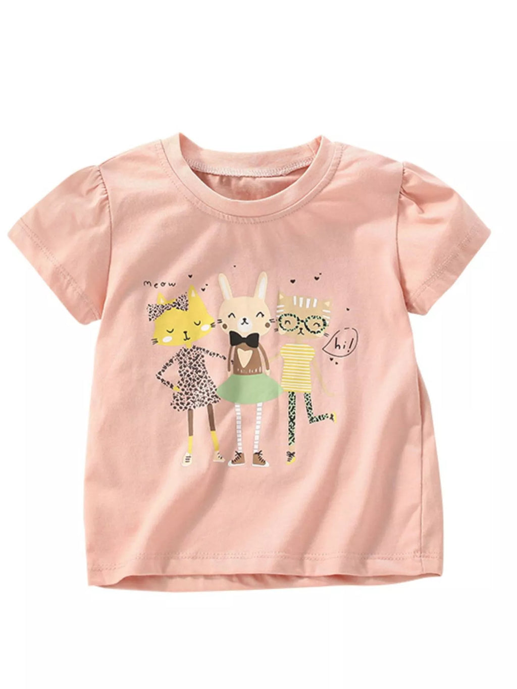 Children's Cartoon Animal Short Sleeve T-Shirt