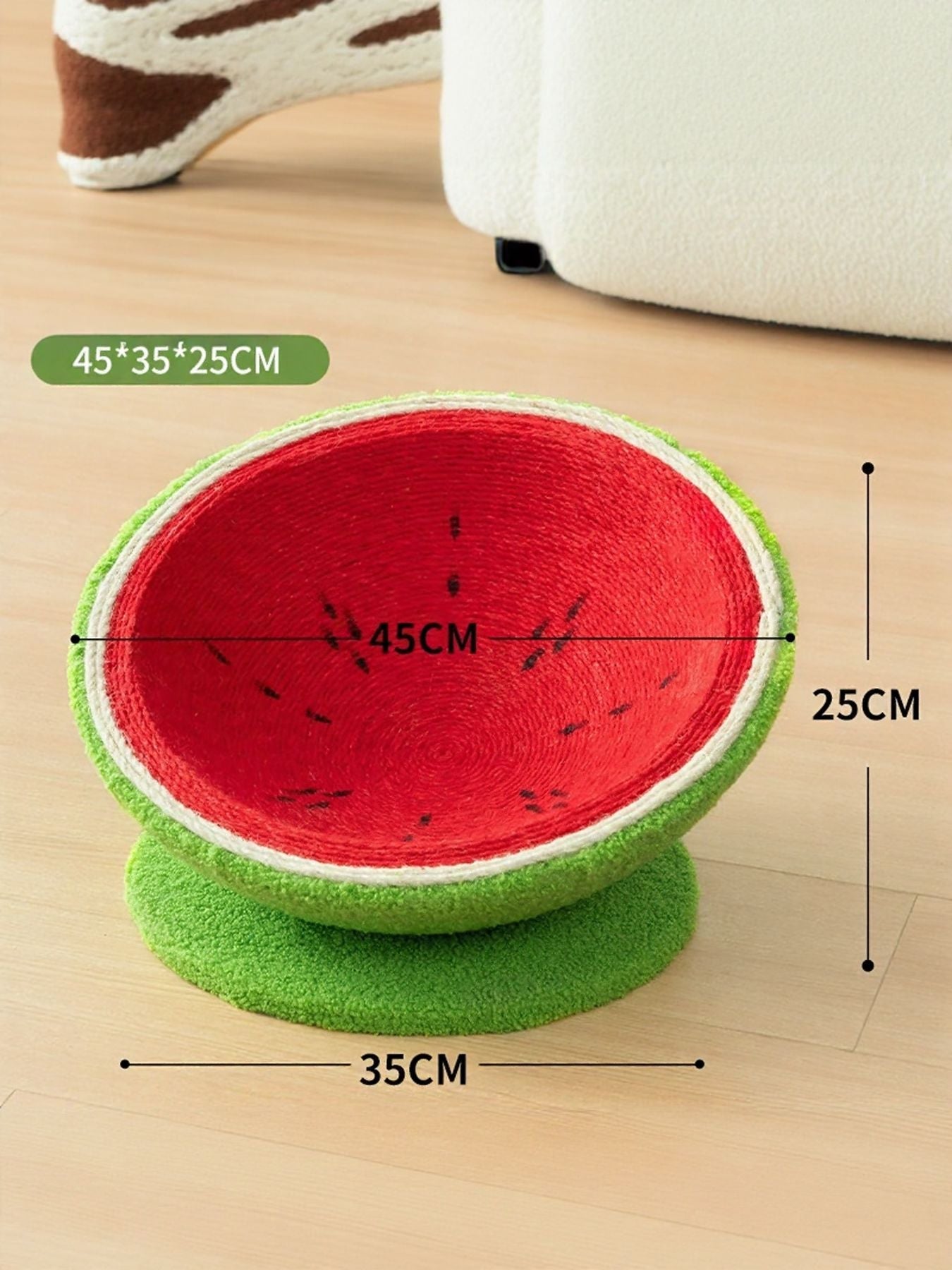 Watermelon Shaped Cat Scratching Post Nest