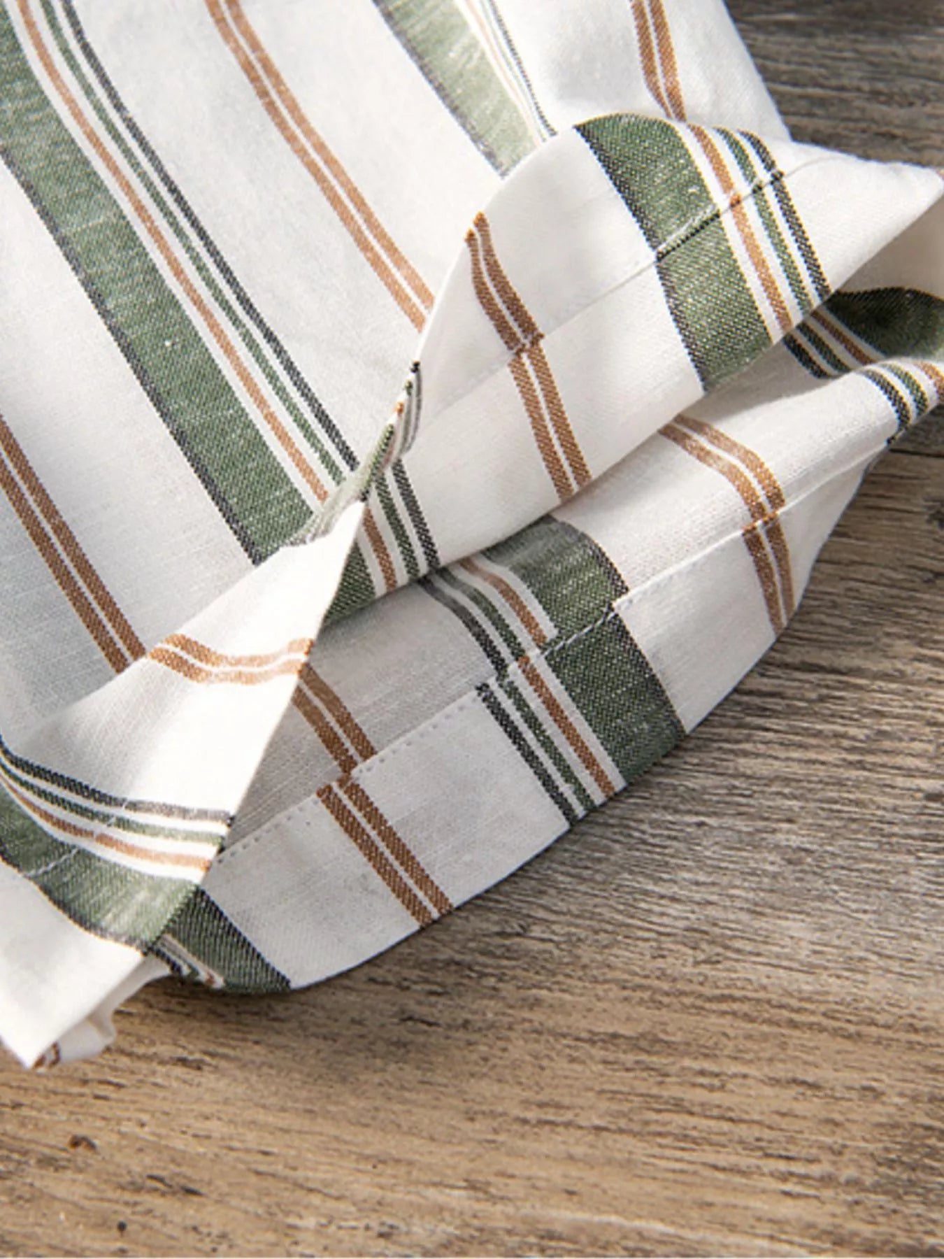 Men's Plus Size Striped Short Sleeve Shirt