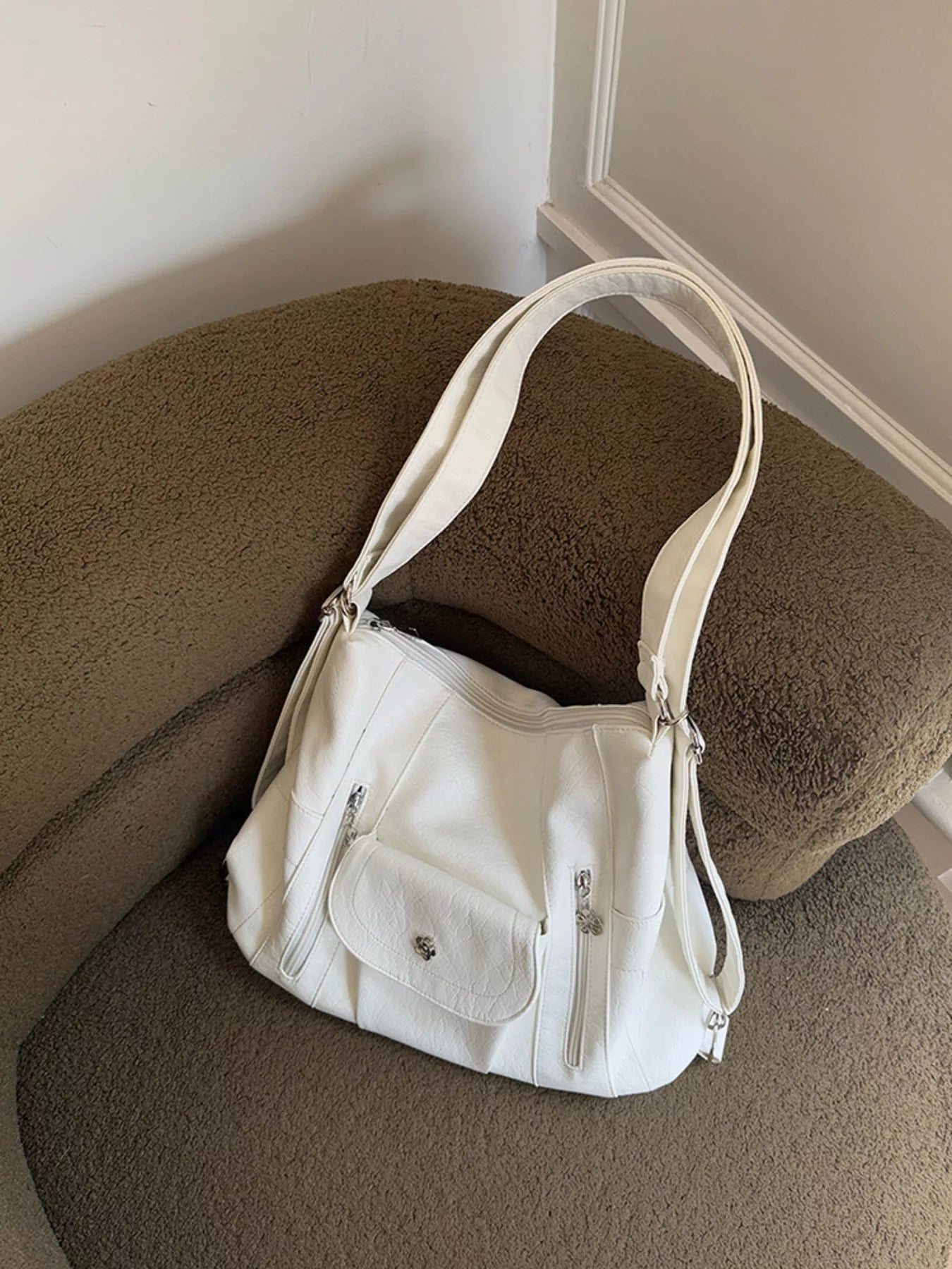 Multiple Pockets Adjustable Strap Shoulder Bag