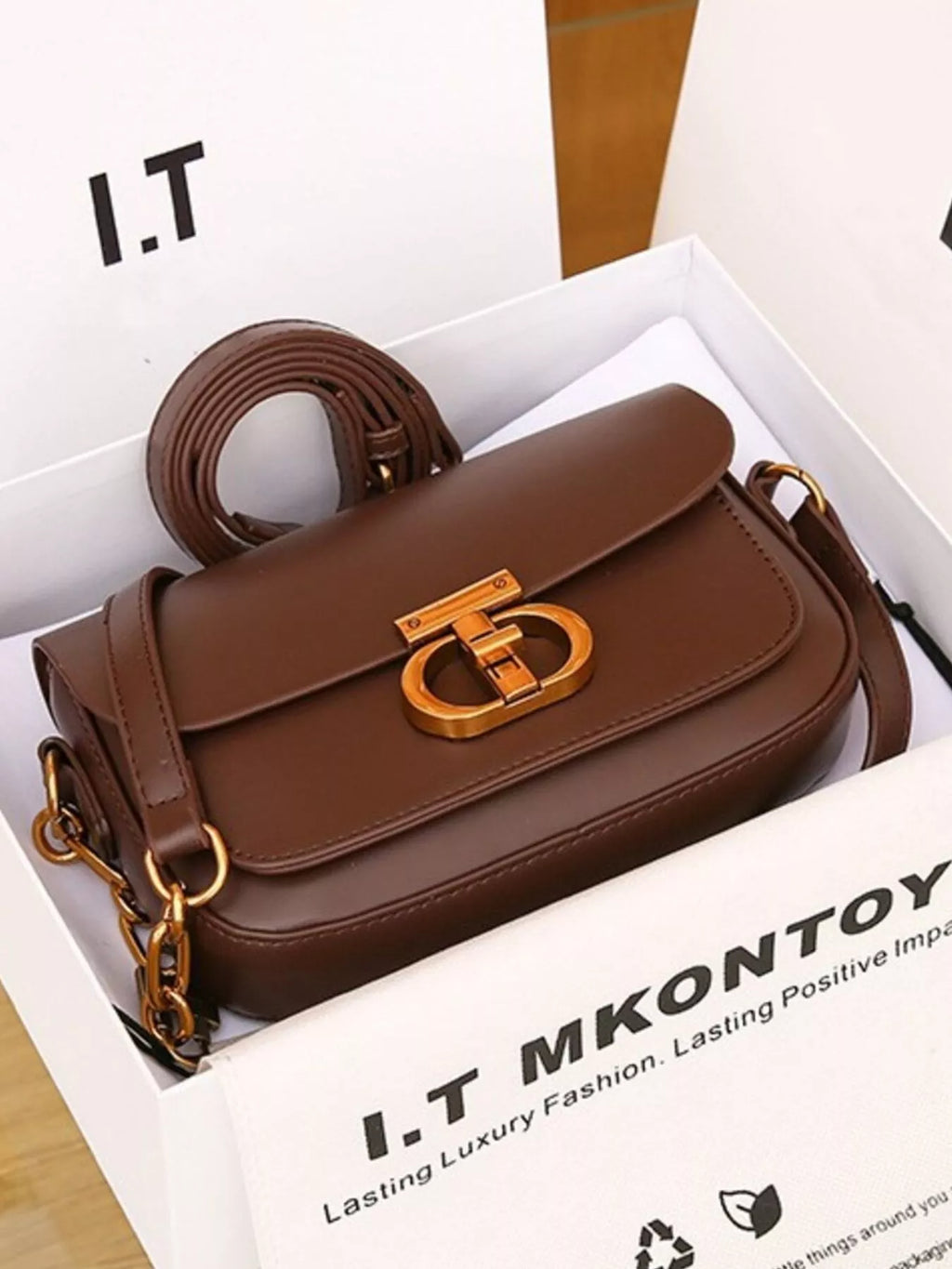 Leather Flap Shoulder Bag