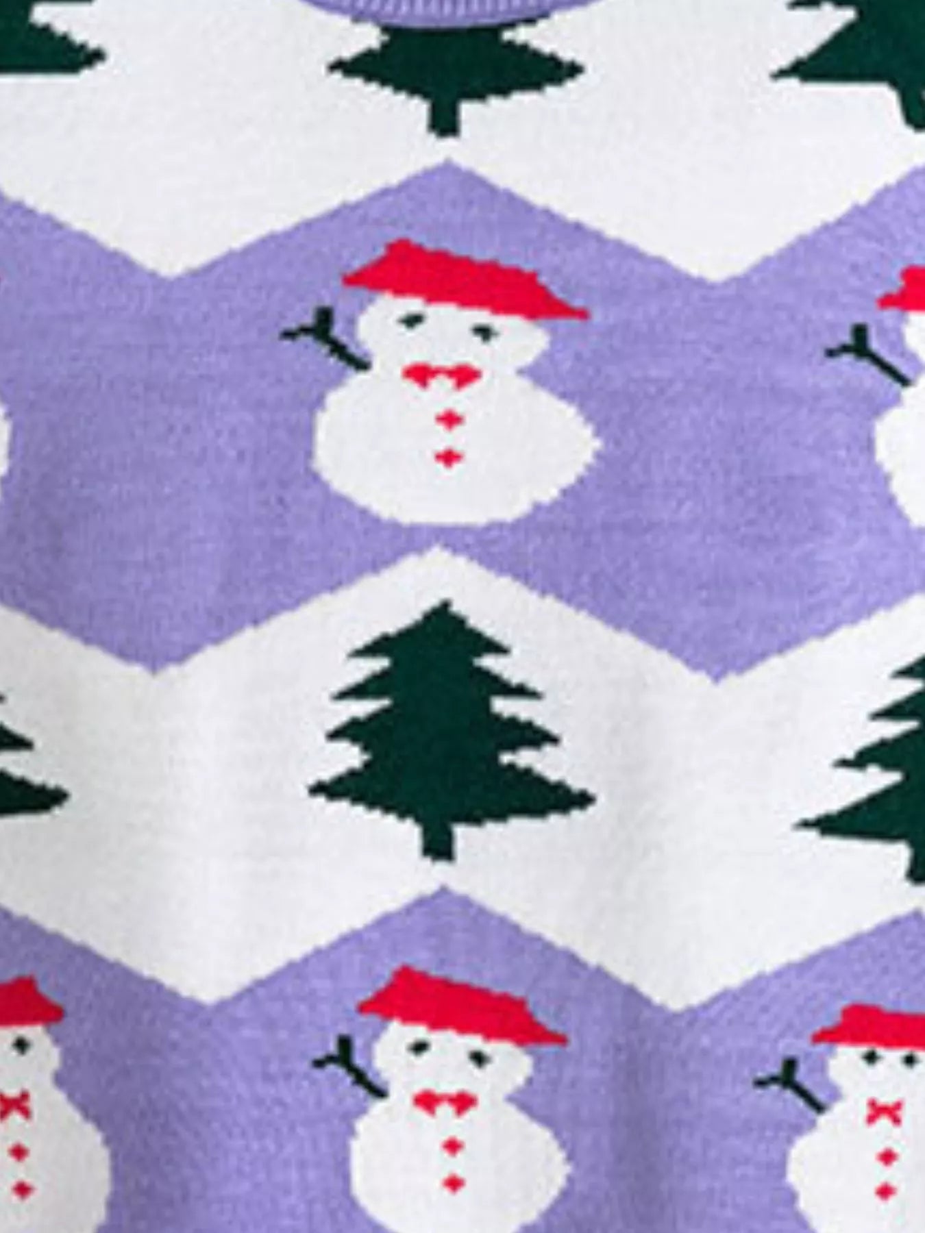 Children's Snowman & Tree Pattern Sweater