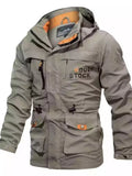 Men's Plus Size Zip Up Hooded Jacket