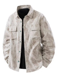 Men's Plus Size Button Up Casual Jacket