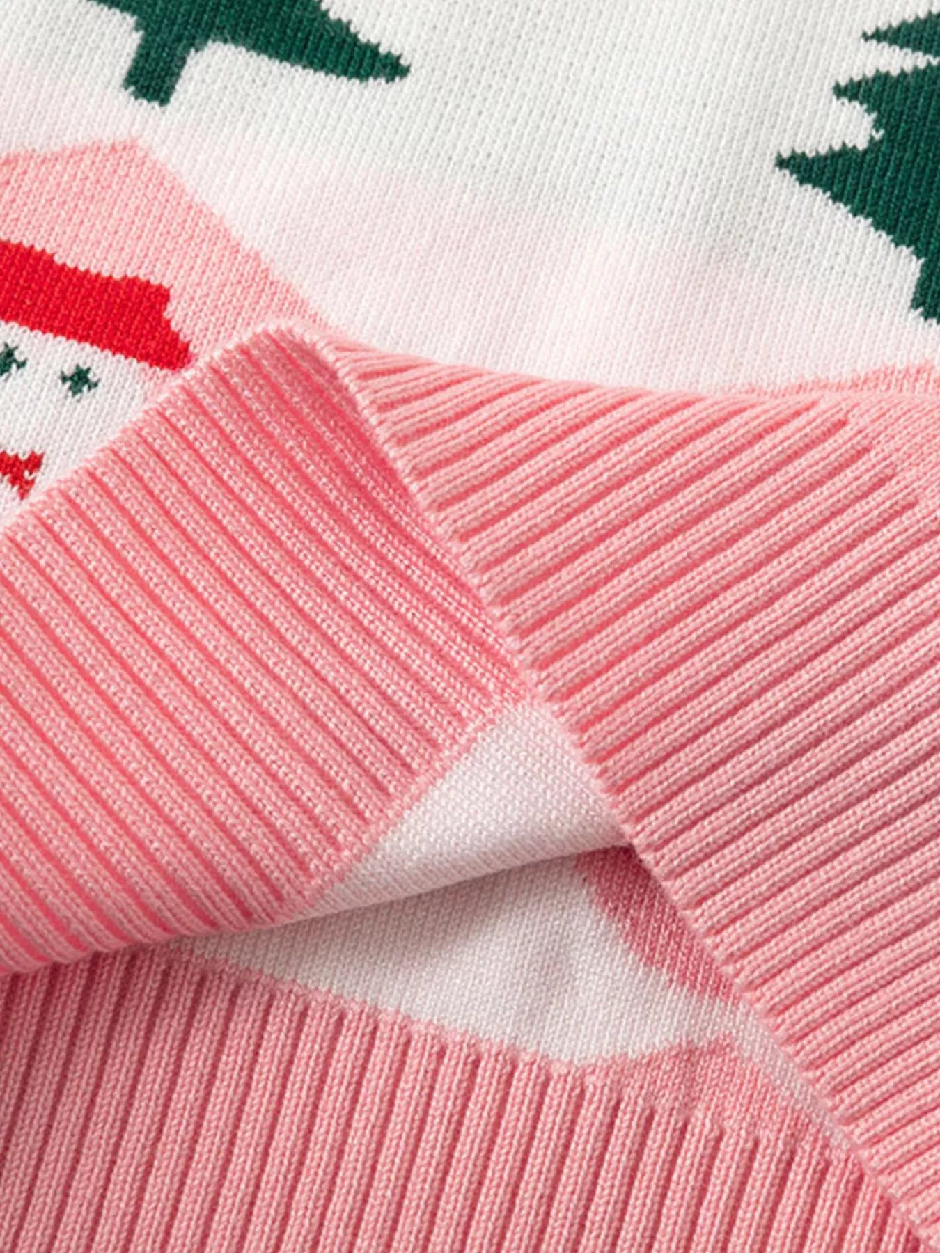 Children's Snowman & Tree Pattern Sweater