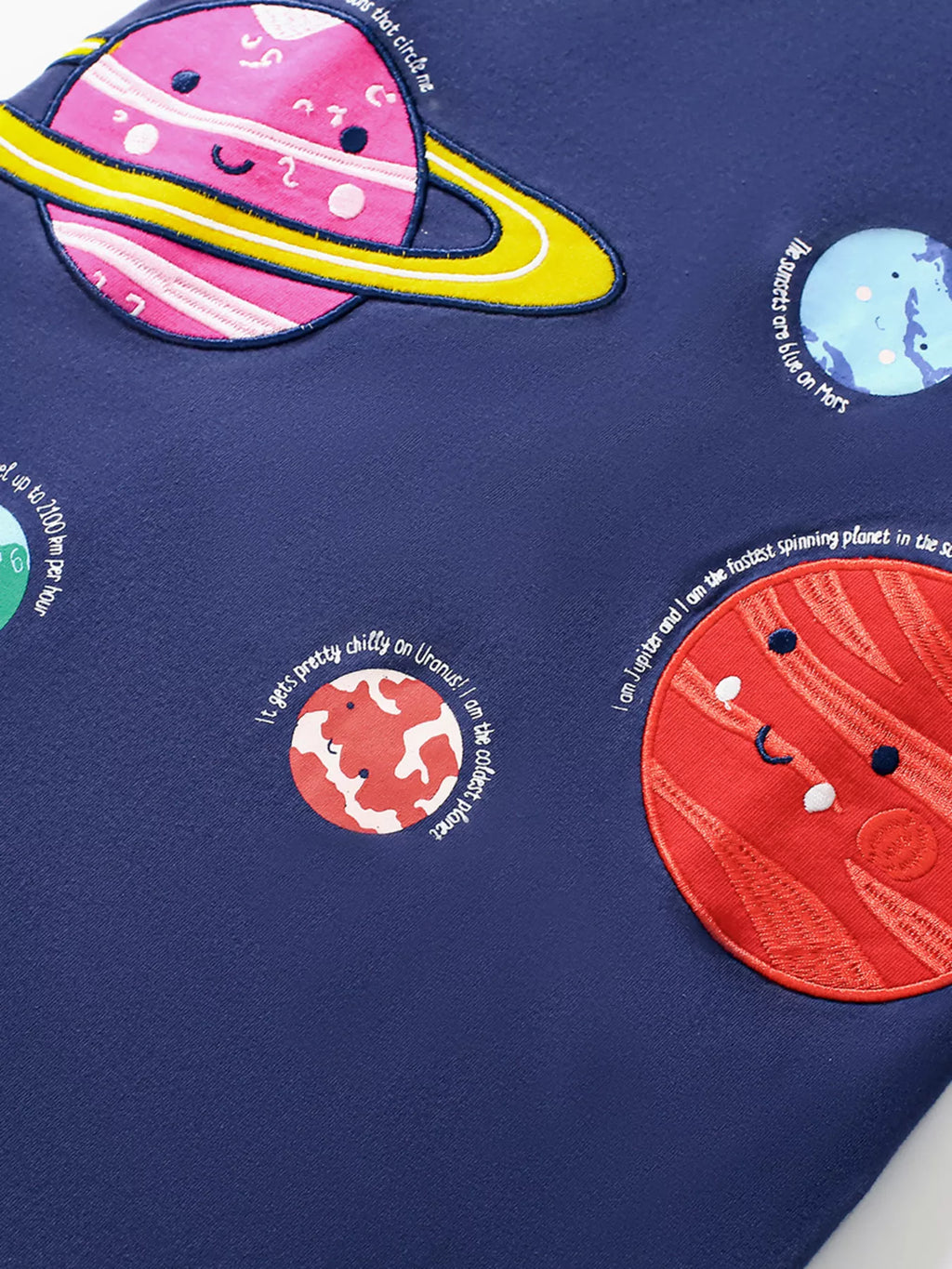 Children's Planets Print Casual Dress