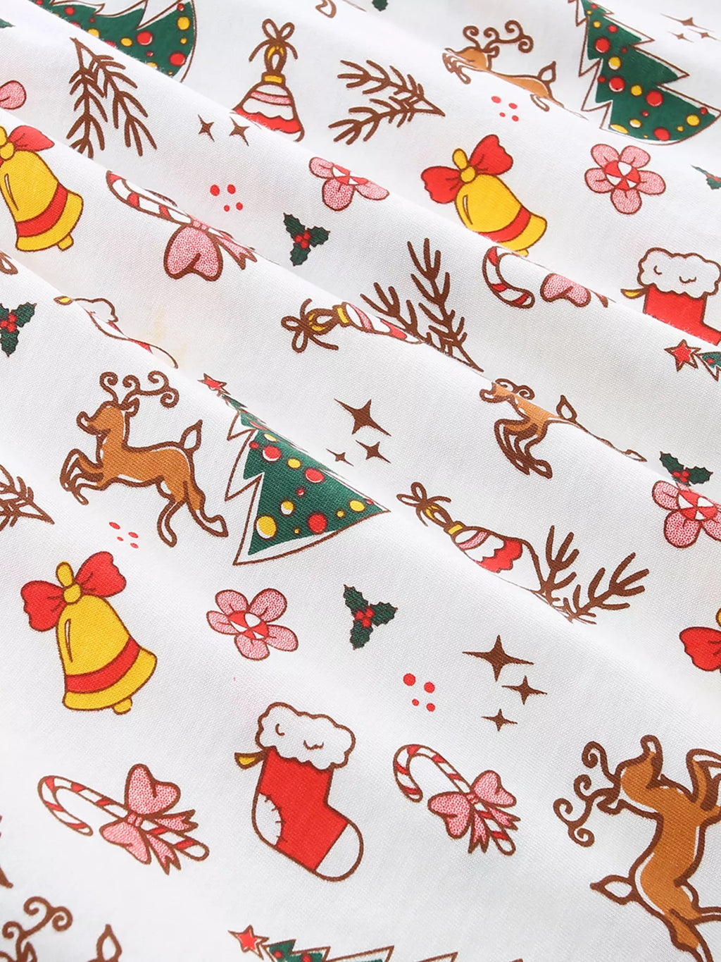 Children's Christmas Print Long Sleeve Dress