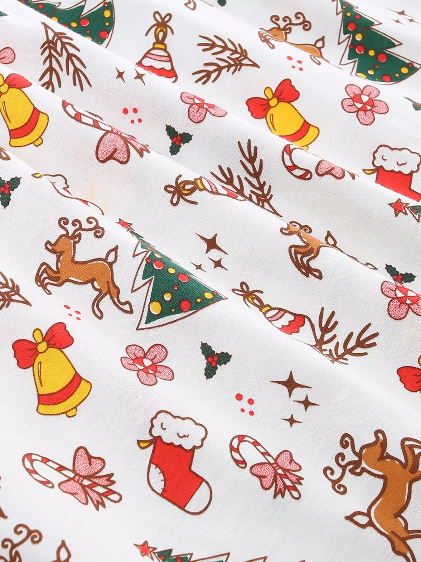 Children's Christmas Print Long Sleeve Dress