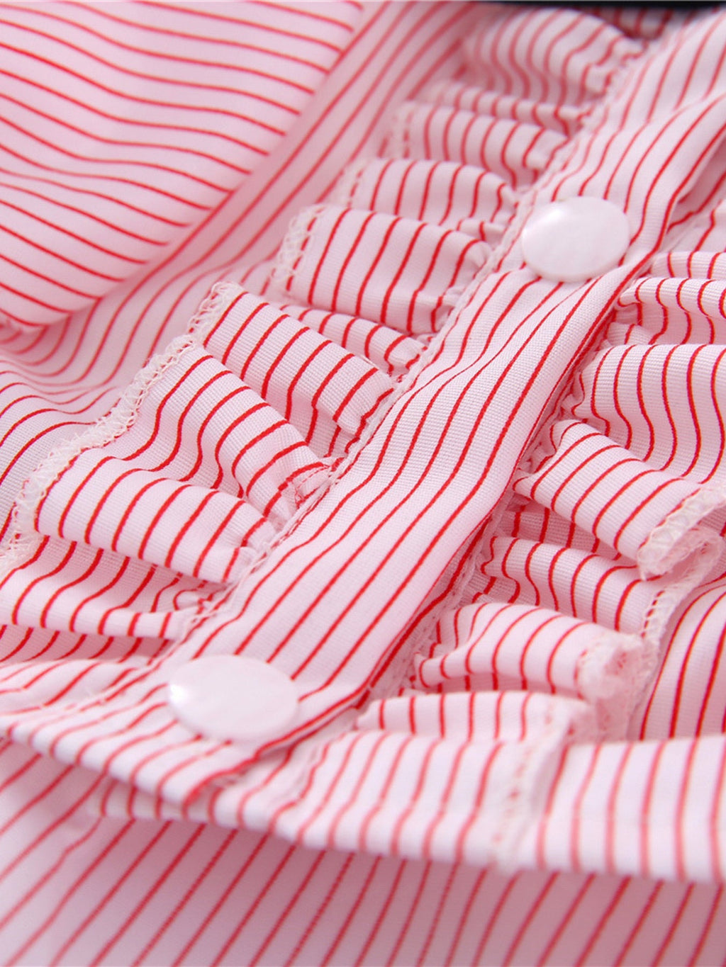 Striped Ruffle Pet Top with Bow