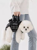 Plaid Pet Harness and Leash Set