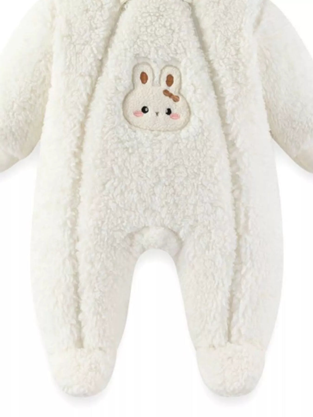 Cute Bunny Hooded Fleece One-Piece