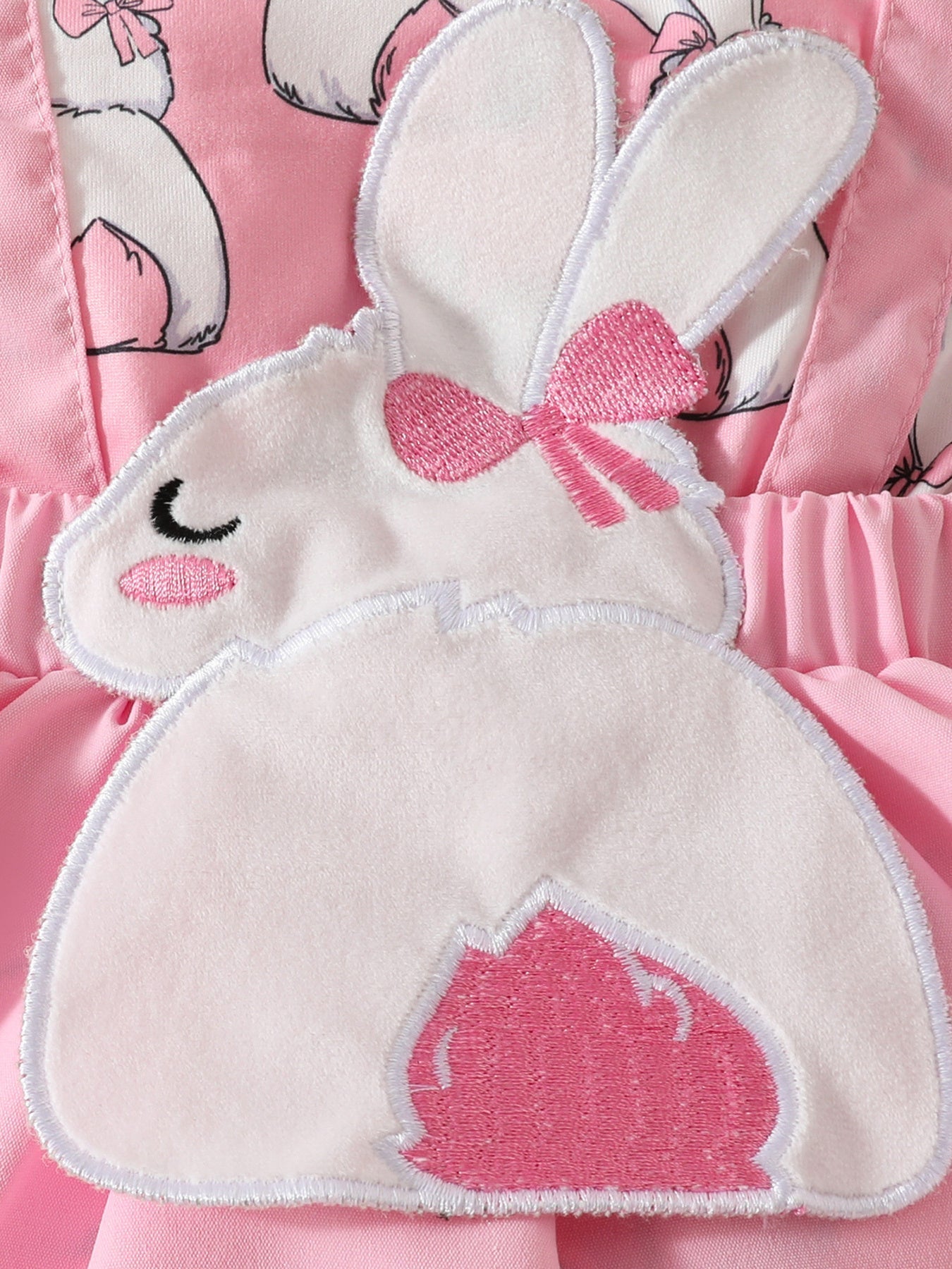 Children's Bunny Applique Bodysuit Dress & Headband Set