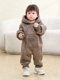 Children's Fleece Hooded One-Piece Jumpsuit