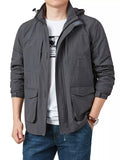 Men's Plus Size Lightweight Hooded Jacket