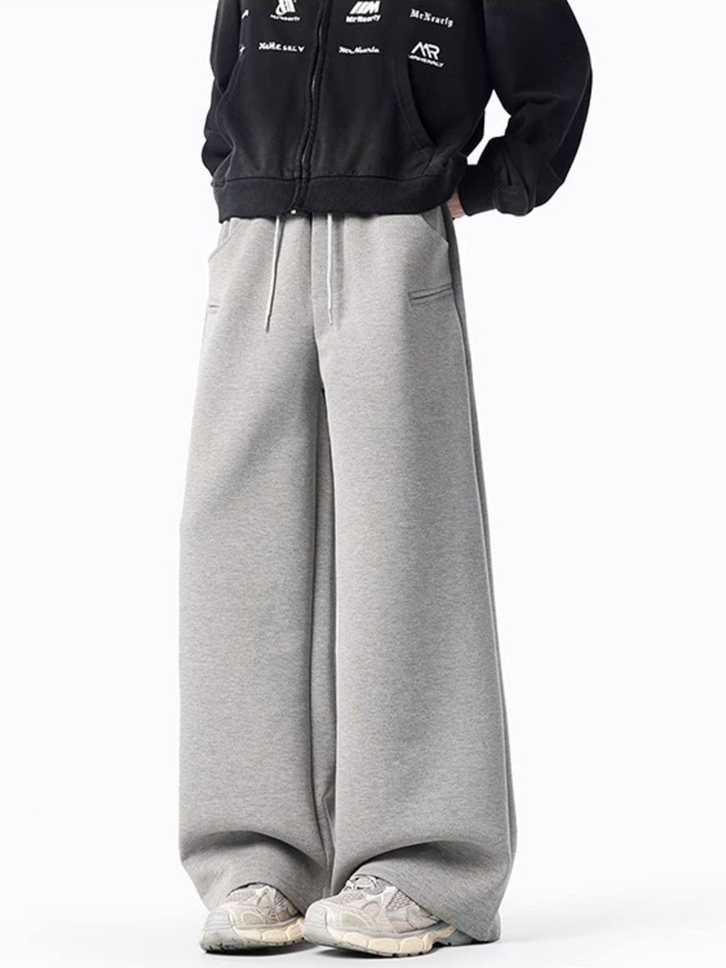 Men's Plus Size Casual Wide Leg Sweatpants