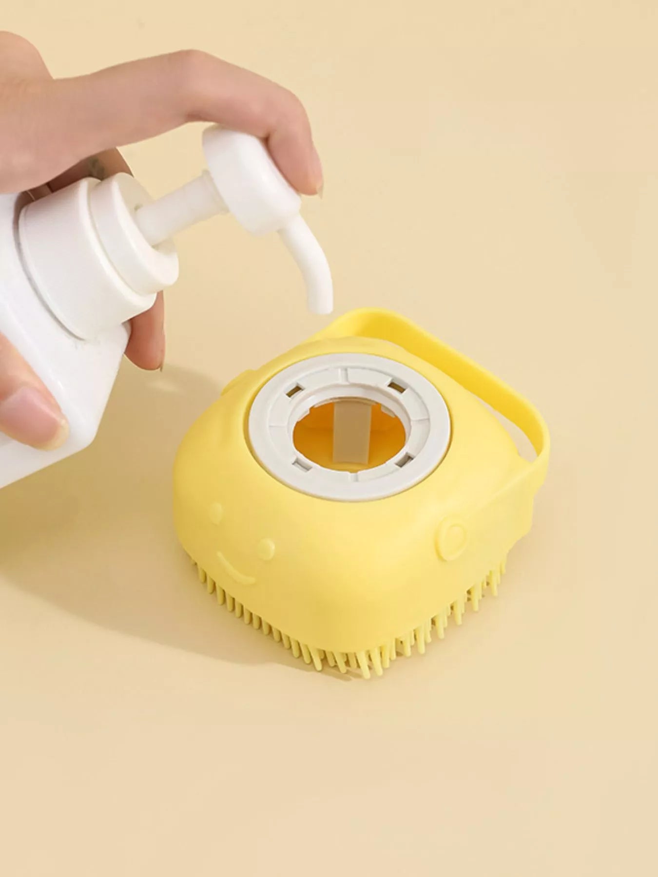 Cute Cartoon Silicone Pet Bath Brush