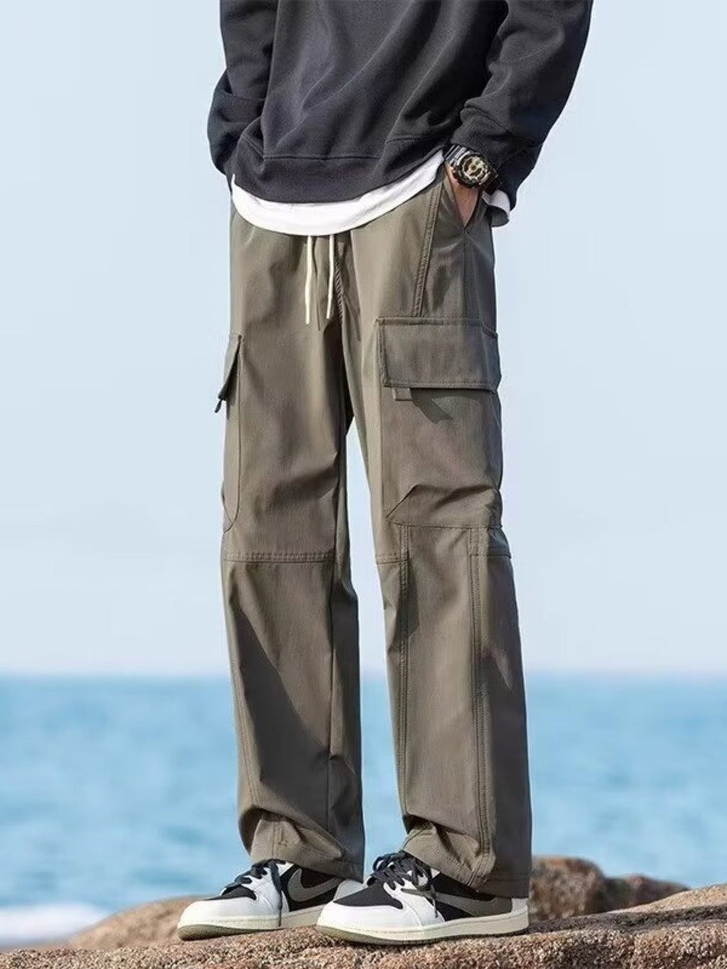 Men's Plus Size Casual Loose Fit Cargo Pants