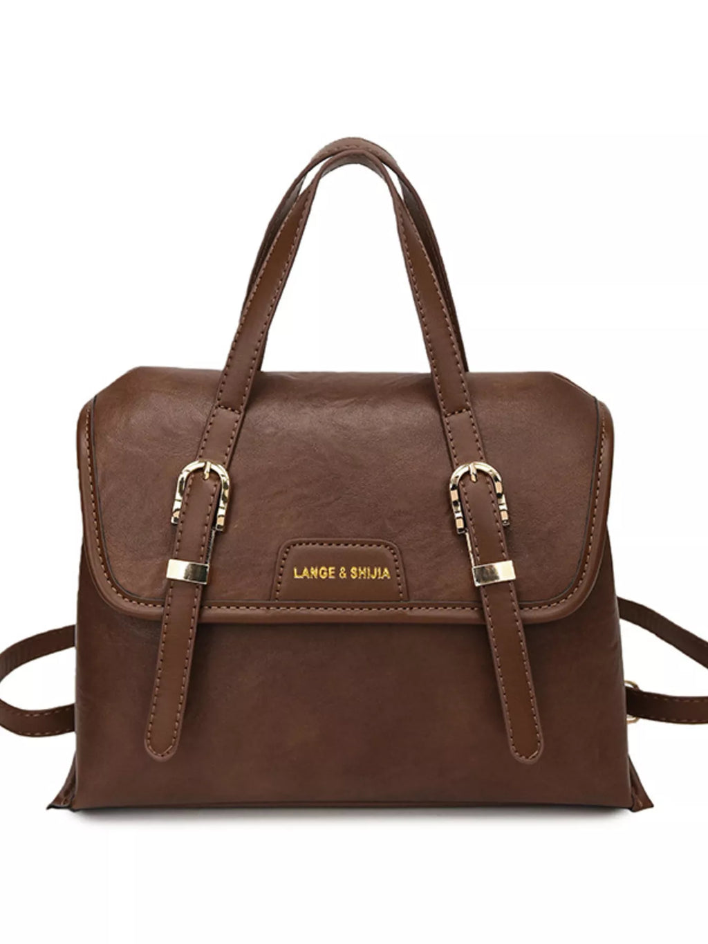 Leather Flap Backpack Bag