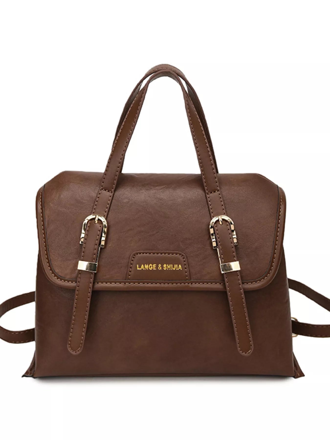 Leather Flap Backpack Bag