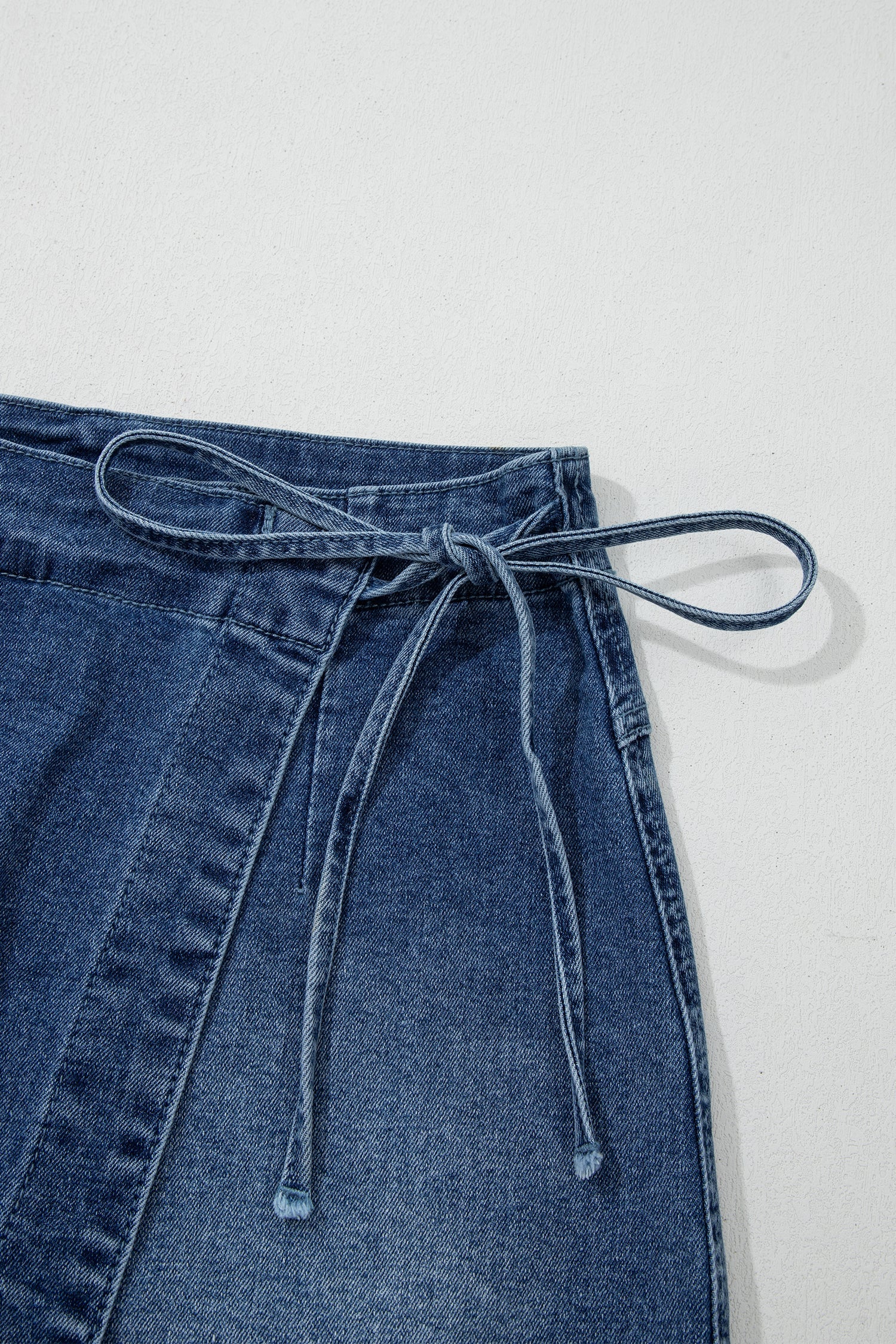 Ashleigh Blue Wrapped Tied Waist Denim Skort