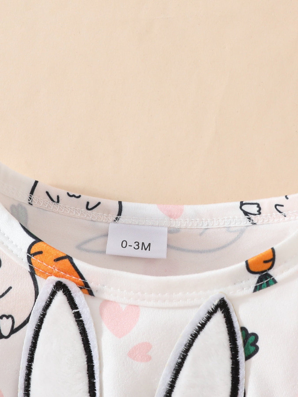Children's Bunny Applique Short Sleeve Dress