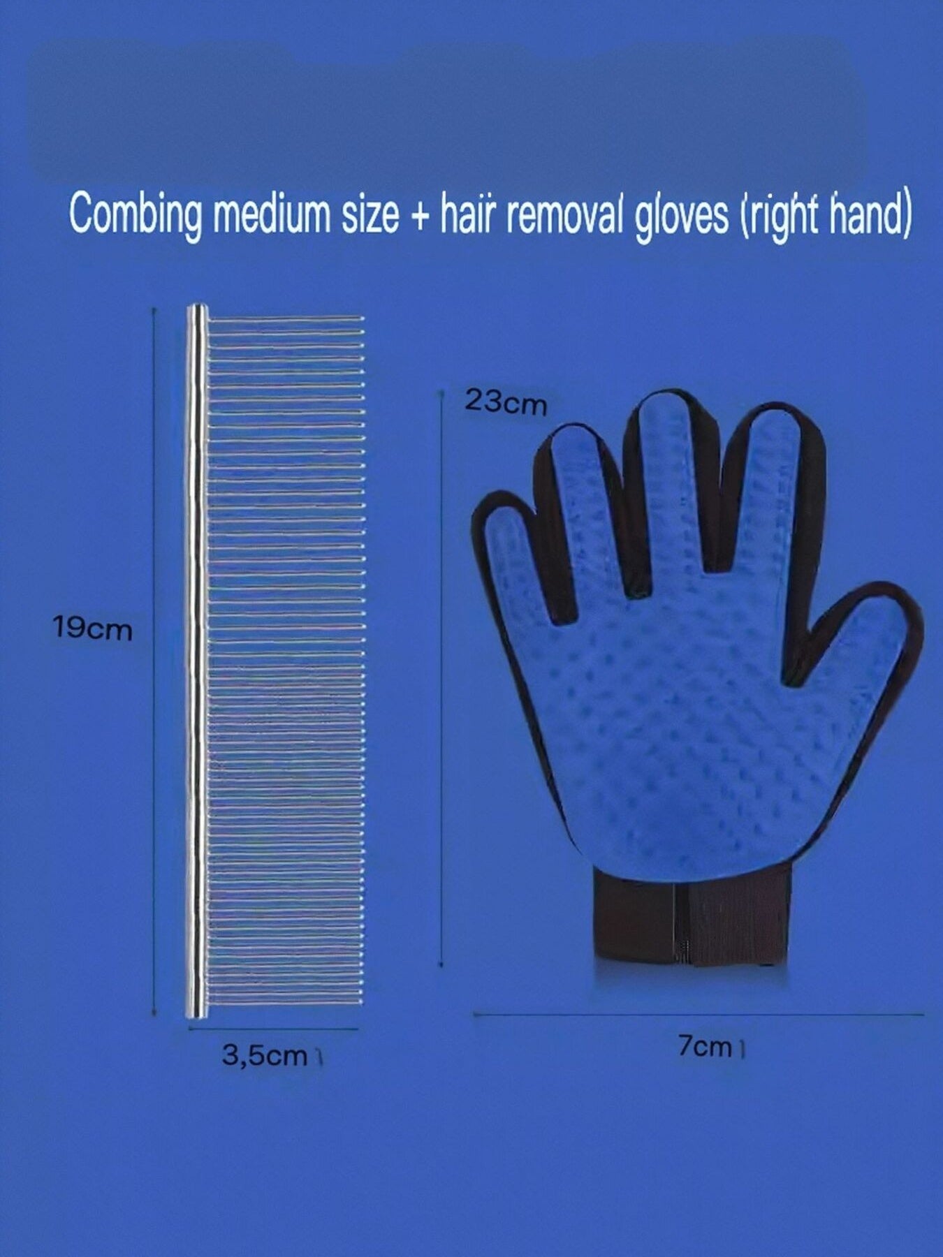 Stainless Steel Pet Grooming Comb for Hair Removal