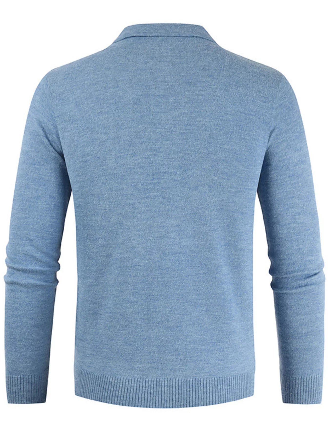Men's Plus Size Button Detail Long Sleeve Knit Top