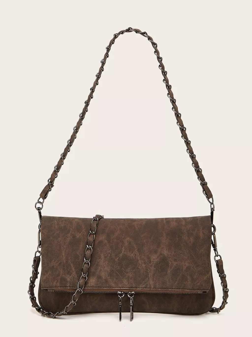 PU Leather Chain Strap Shoulder Bag
