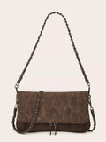 PU Leather Chain Strap Shoulder Bag