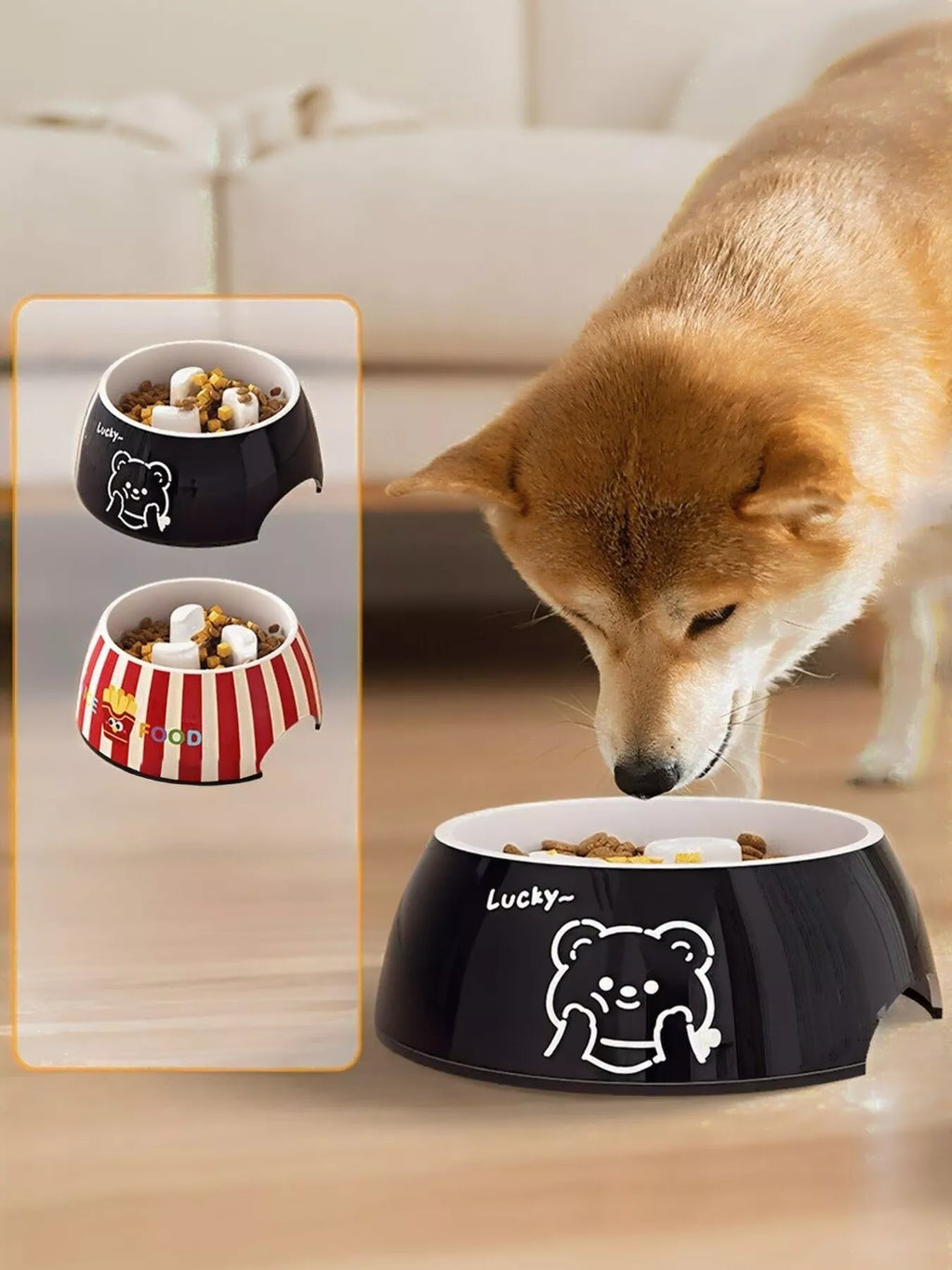 Cute Cartoon Pattern Pet Bowl