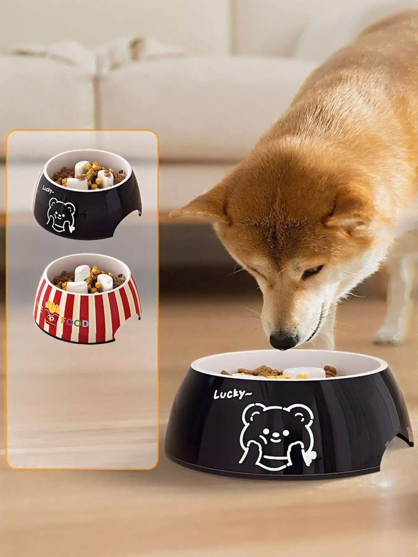 Cute Cartoon Pattern Pet Bowl