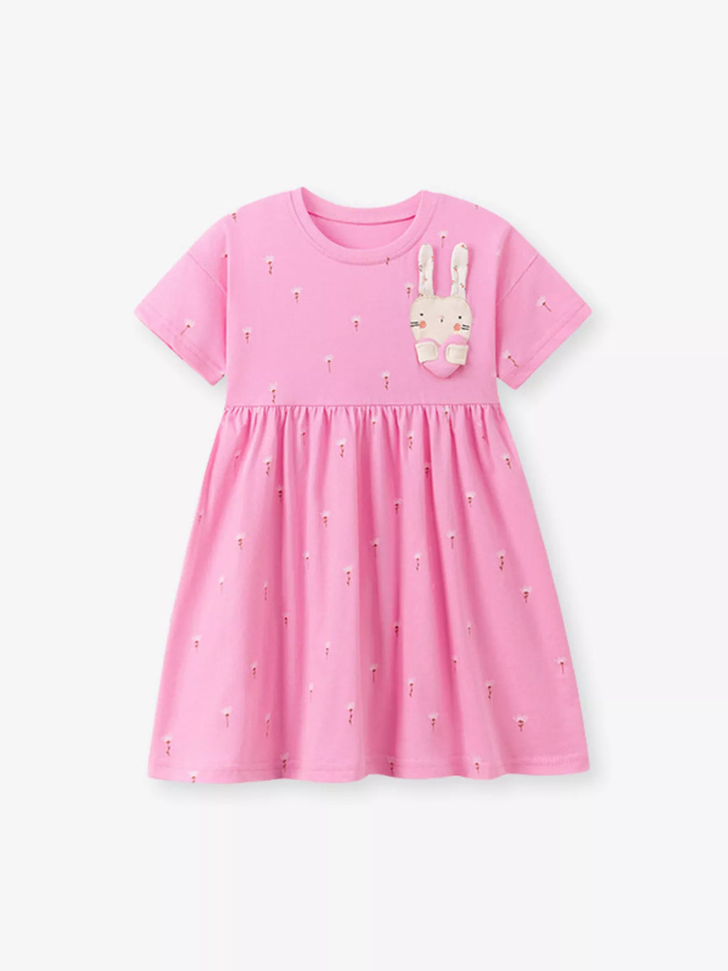 Children's Bunny Applique Casual Dress