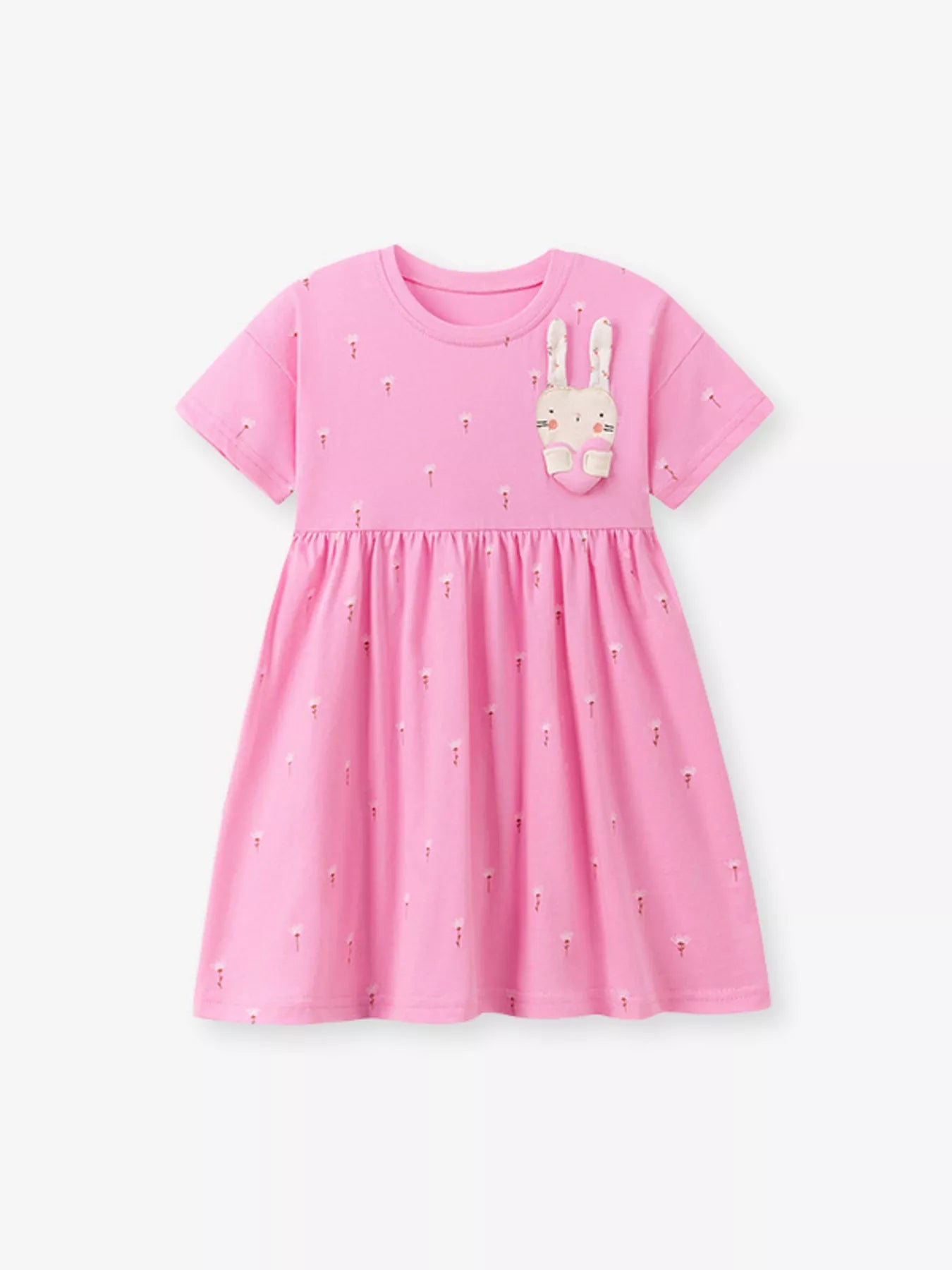 Children's Bunny Applique Casual Dress