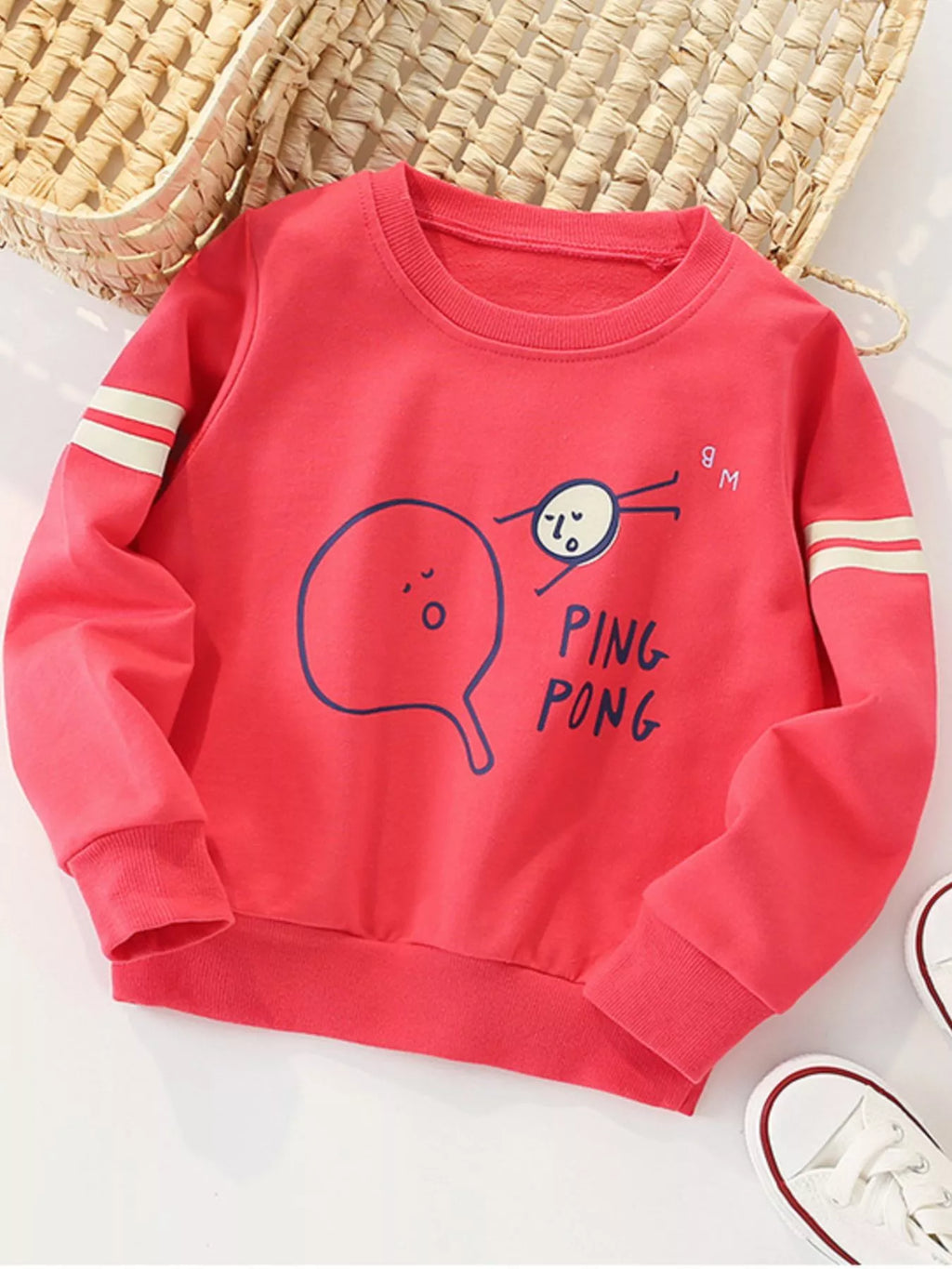 Children's Ping Pong Graphic Crew Neck Sweatshirt