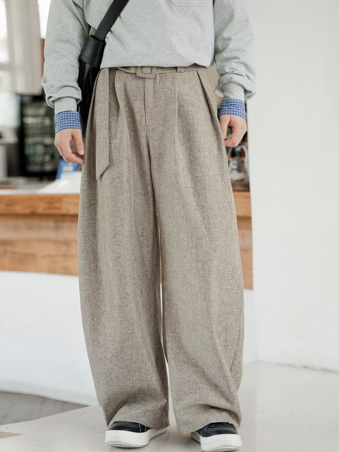 Men's Plus Size Wide Leg Pants