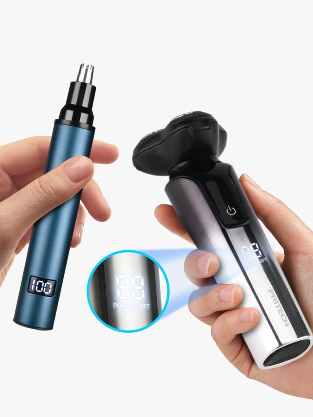 Rotary Rechargeable Electric Shaver and  Nose Hair Trimmer