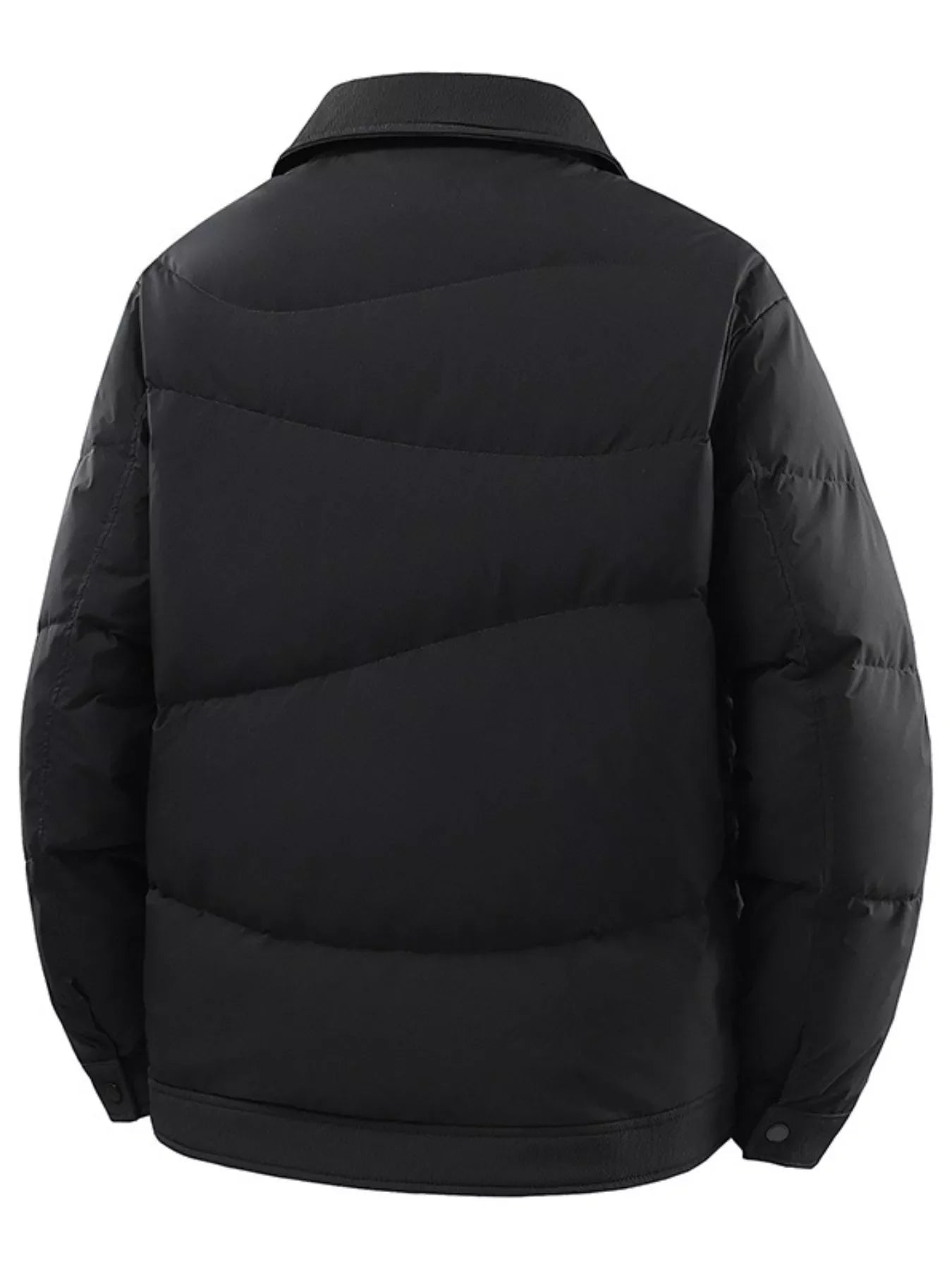 Men's Plus Size Snap Down Puffer Jacket