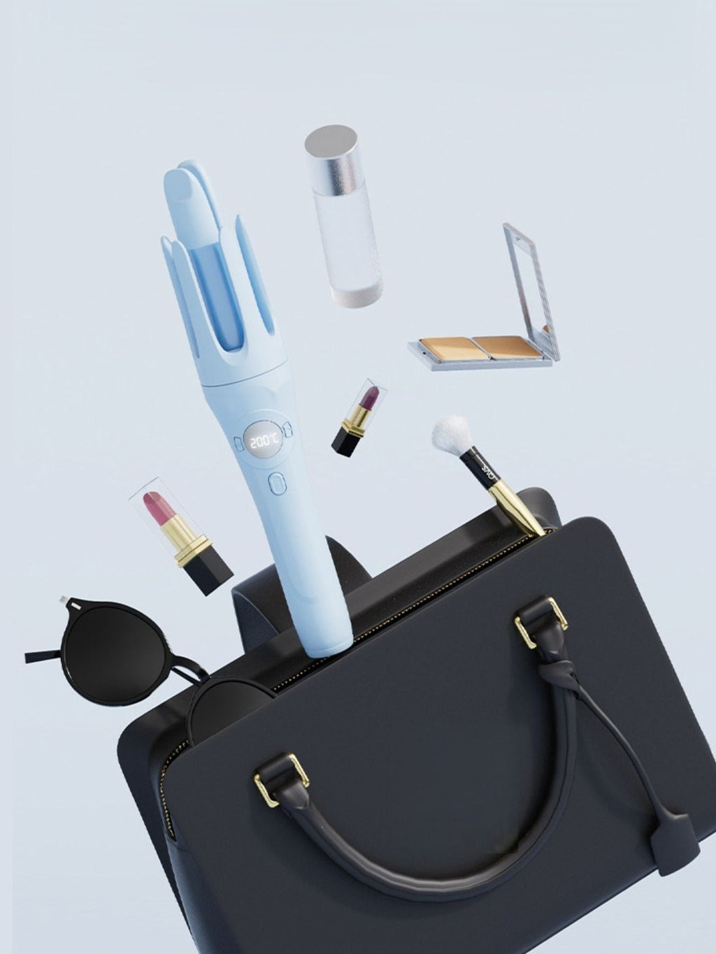 Rotating Ceramic Hair Curling Iron