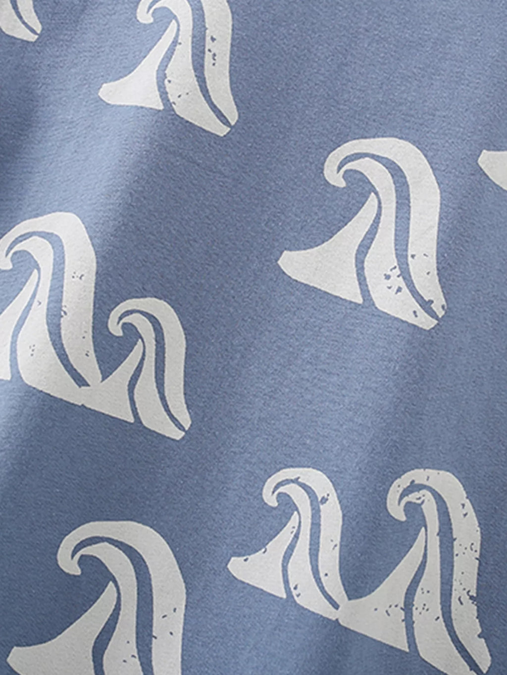 Children's Ocean Wave Print Tee and Shorts Set