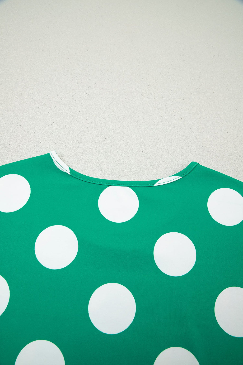 Green Polka Dot Print Cropped Tee Bodycon Skort 2pcs Set