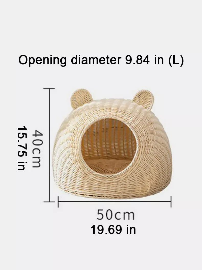 Rattan Washable Breathable Pet Nest