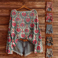 Women’s Fall Wildflower Print Long Sleeve T-Shirt