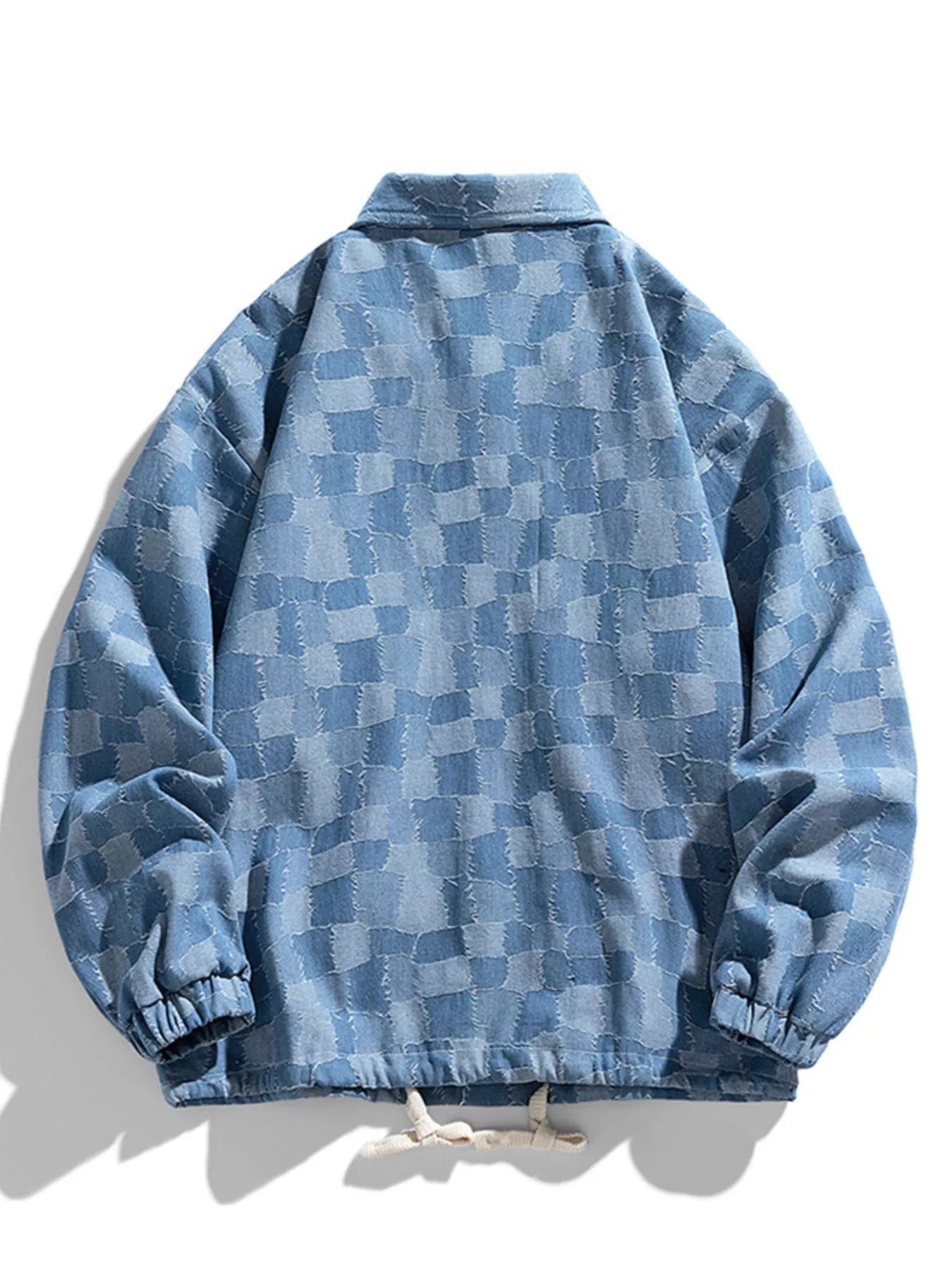 Men's Full Size Snap Down Denim Jacket Plus Size